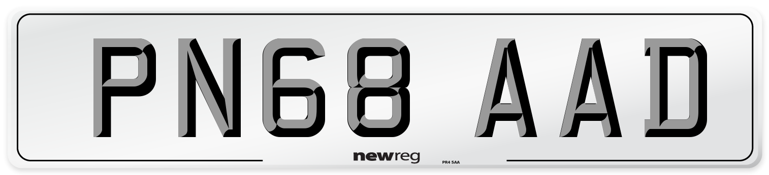 PN68 AAD Number Plate from New Reg